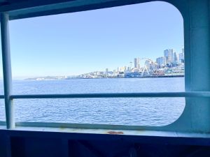 Seattle ferry terminal before departure to Bainbridge Island